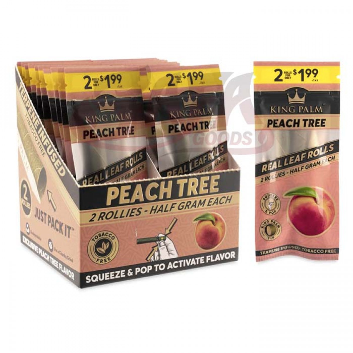 King Palm - FLAVORED Rollie Size 20CT/2PK [2/1.99]