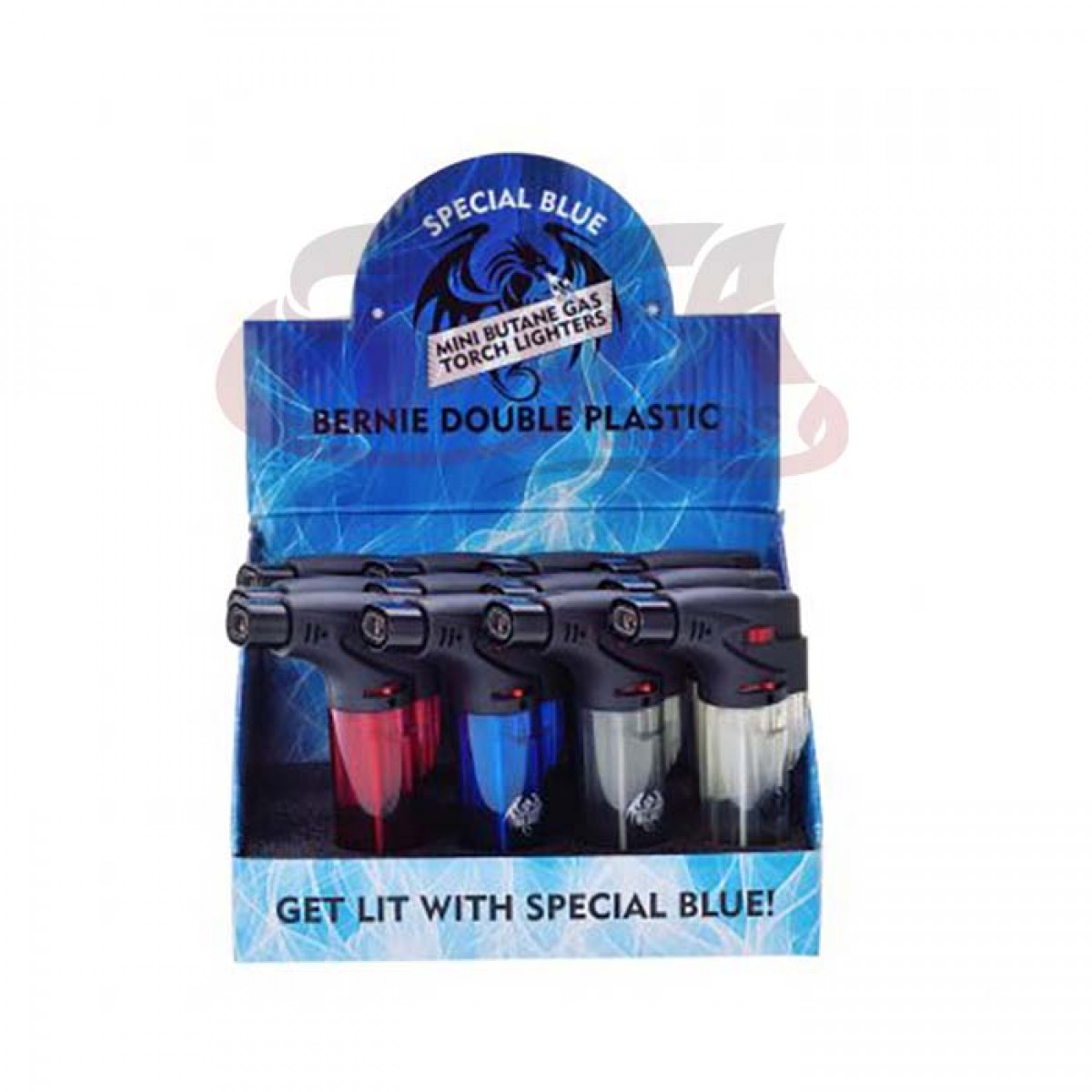 Special Blue - Bernie Double Plastic Lighters - 12PC Display
