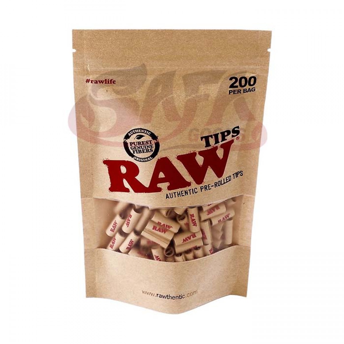 RAW - Pre-Rolled Tips 200ct Bag